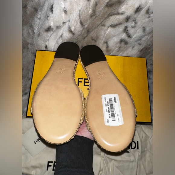 Fendi Roma Raffia Sandals - Picture 3 of 3